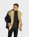 Marvin Men's Leather Jacket With Natural Fur | Noir